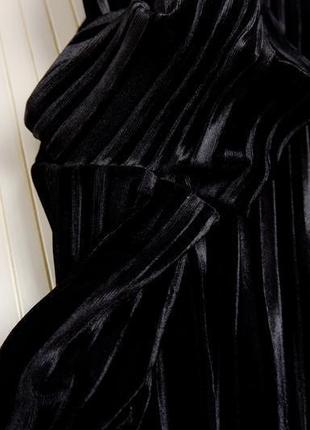 Кофта реглан светр чорна оксамитова m&s жіноча плісе пліс...2 фото