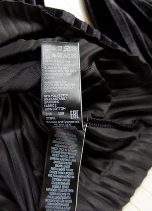 Кофта реглан светр чорна оксамитова m&s жіноча плісе пліс...4 фото