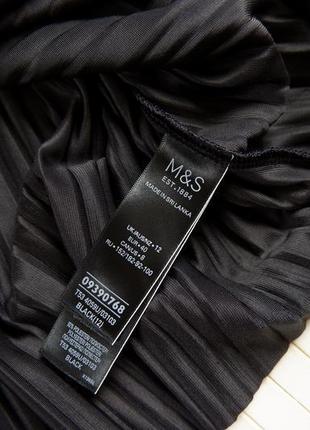 Кофта реглан светр чорна оксамитова m&s жіноча плісе пліс...5 фото