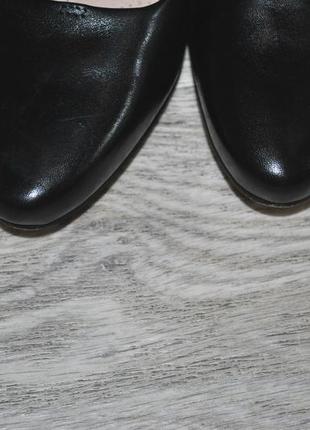 Туфлі clarks 38 чорні класики каблук натуральна шкіра жіночі4 фото