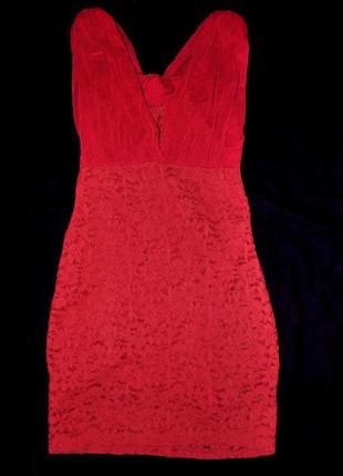 Сукня з віскози червоне xs s вечірній облягає по фігурі п...2 фото