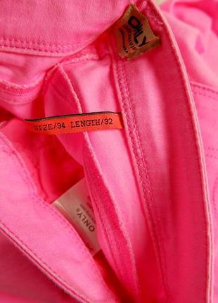 Джинси only данія яскраві рожеві ніжні скіні стрейчеві штани ...4 фото