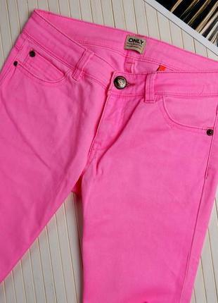 Джинси only данія яскраві рожеві ніжні скіні стрейчеві штани ...9 фото