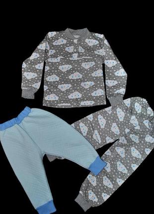 Піжама комплект 3 в 1 штани 2шт і кофта на хлопчика 4-5 років т..1 фото
