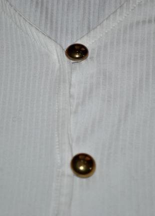 Кофта на ґудзиках біла бренд zara m l базова рубчик светр...3 фото