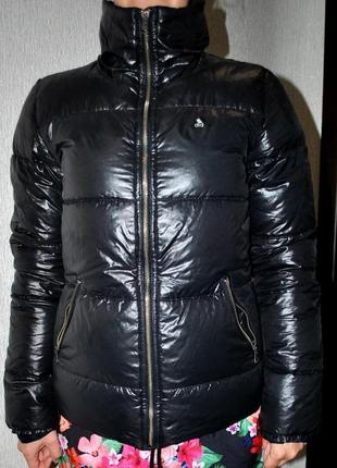 Куртка пуховик чорний бренду adidas оригінал теплу без капю...3 фото