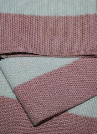 Світшот щільний контрастний светр бордовий у смужку жіночий7 фото