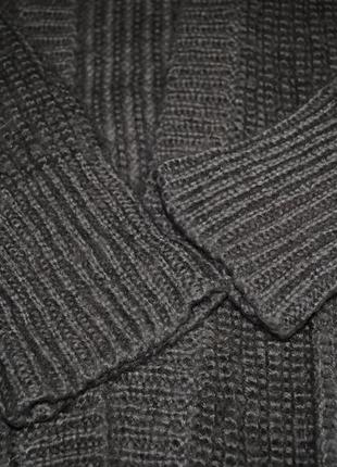 Кардиган светр l кофта подовжена з кишенями бежевий в'язаний...4 фото