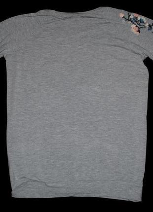 Кофта жіноча next світшот светр сірий із вишивкою бренд s лон...3 фото