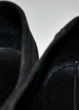 Туфлі 41 чорні замшеві на шнурках класика італія шикарні л...4 фото