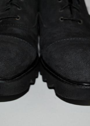 Туфлі 41 чорні замшеві на шнурках класика італія шикарні л...5 фото