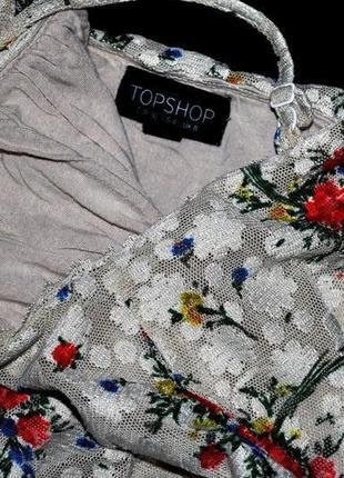 Сукня topshop s-m бежеву гіпюрову ажурне повітряне ніжне ...4 фото