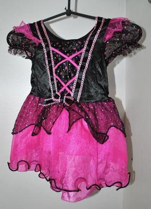 Плаття рожево чорне контрастне ошатне новий рік хелловін
