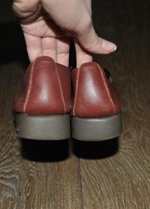 Лофери сліпони туфлі шкіряні коричневі натуральні 37 24 см3 фото