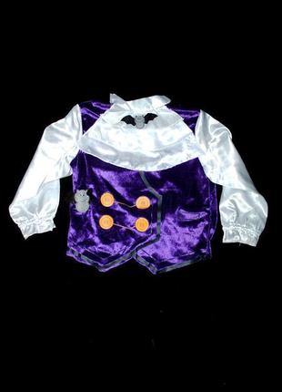 Блуза кофта маскарад на хлопчика 1,5-2 роки хелловін фіолетовий4 фото