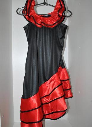Сукня латинські бальні танці яскраве червоно чорне s іспанія4 фото