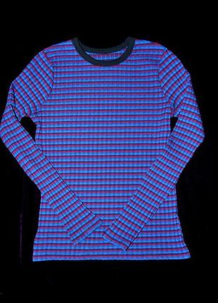 Реглан синій кофта яскравий клітина dkny s-m стильний светр крути5 фото