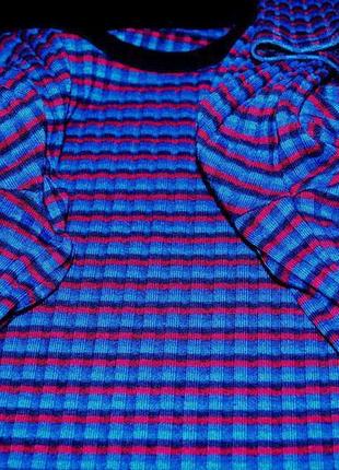 Реглан синій кофта яскравий клітина dkny s-m стильний светр крути10 фото