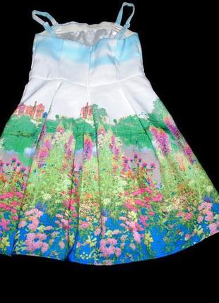 Плаття на дівчинку 11 років бренд monsoon літній яскраве з малюнк2 фото