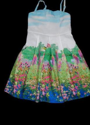 Плаття на дівчинку 11 років бренд monsoon літній яскраве з малюнк5 фото