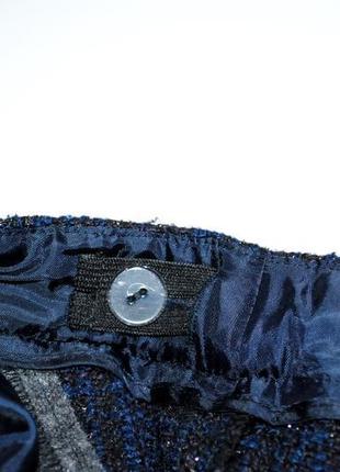 Твідові теплі шорти жіночі xs з високою посадкою сині брен...9 фото