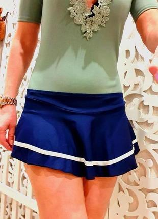 Спідниця нюанс! жіноча з шортами спортивна тенісна синя для т...9 фото