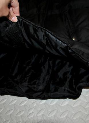 Чорний чоловічий пуховик голландія 90% пух бренд зимовий теплий8 фото
