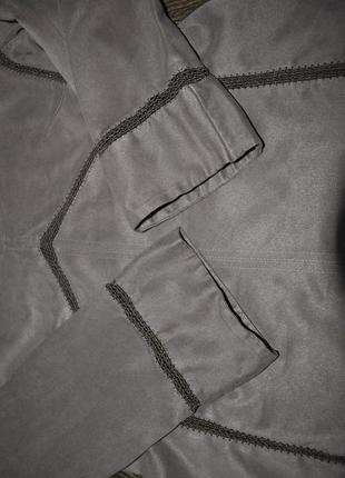 Кофта next коричнева під замш m l блузка прикрашена рукавом 3/4 з6 фото