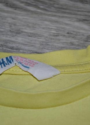 Футболка h&m (швеція жовта з принтом модна ніжна7 фото