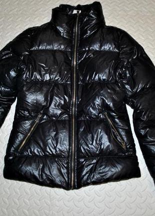 Пуховик чорний бренд adidas оригінал куртка без капюшона3 фото