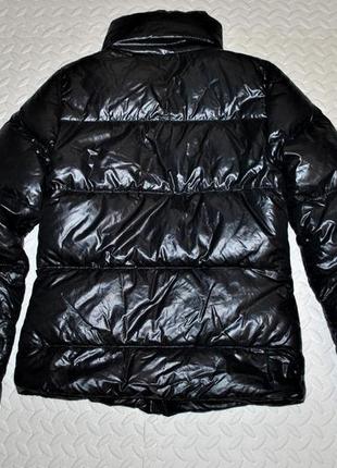 Пуховик чорний бренд adidas оригінал куртка без капюшона8 фото