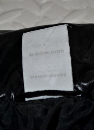 Пуховик чорний бренд adidas оригінал куртка без капюшона9 фото