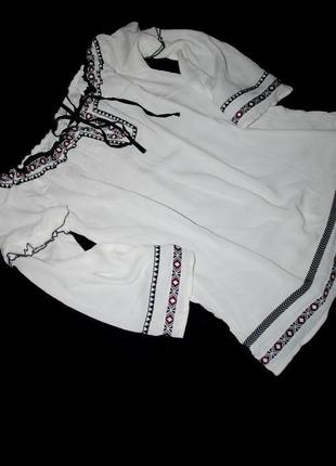 Блузка жіноча біла вишивка бренд німеччина вишиванка кофта кк...2 фото
