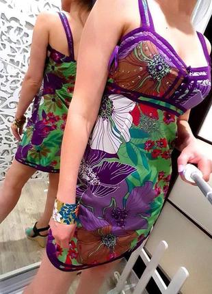 Сукня s літній фіолетове стильне модне незвичайне з візерунком ..4 фото