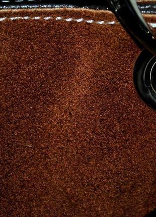 Замшева сумка нова коричнева замш натуральний середня італія2 фото