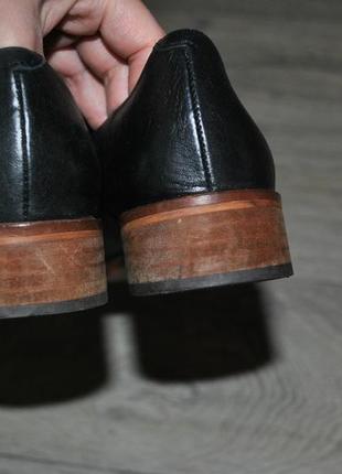 Туфли классика модные натуральные стильные черные 38-39 кожаные4 фото