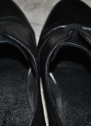 Туфли классика модные натуральные стильные черные 38-39 кожаные5 фото