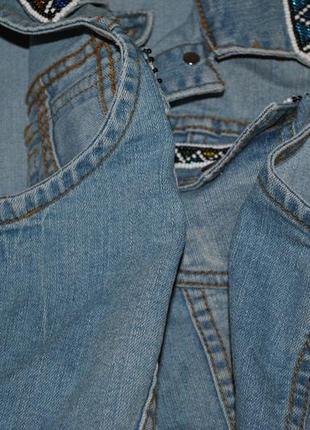 Жилет kenzo джинсовий крутий розкішний вишивка бісером м5 фото