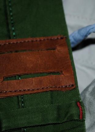 Штани s-m зелені косі кишені завужені бренд zara men стиль2 фото