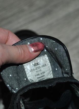 Снікерси чорні замшеві шкіряні черевики кросівки високі хай...4 фото