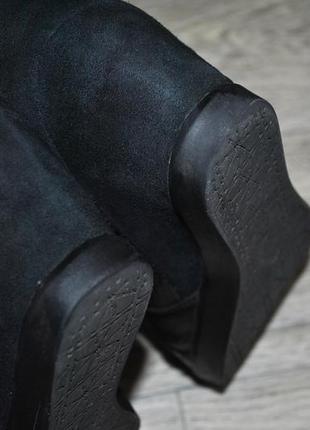 Снікерси чорні замшеві шкіряні черевики кросівки високі хай...6 фото