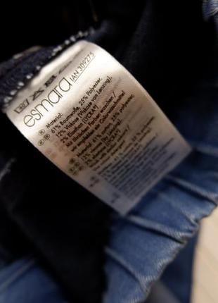 Джеггінси джинси на резинці стрейчеві з вишивкою блакитні зауж...3 фото