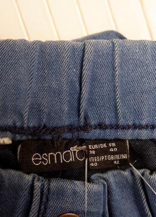 Джеггінси джинси на резинці стрейчеві з вишивкою блакитні зауж...5 фото