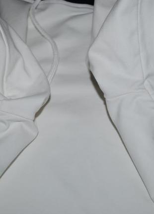 Толстовка м бренд shein світшот светр з капюшоном білий синій...2 фото