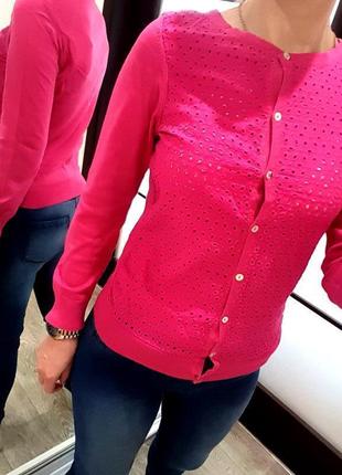 Кофта dunnes на гудзиках рожевий светр брендовий s4 фото