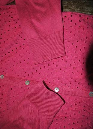Кофта dunnes на гудзиках рожевий светр брендовий s6 фото