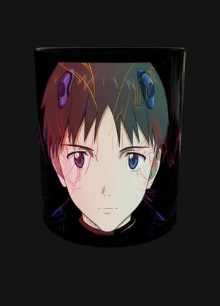 Чашка аниме кружка евангелион аска лэнгли, синдзи икари, рей аянами evangelion (0904)