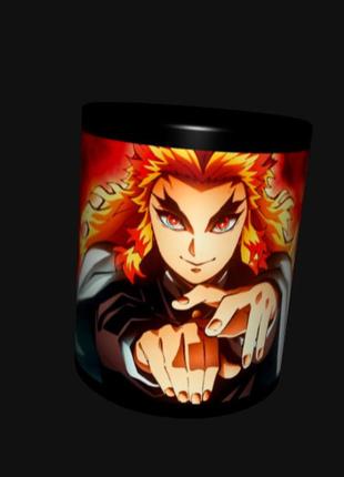 Чашка аниме кружка клинок рассекающий демонов кёджуро ренгоку (0177)