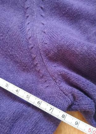 Плотный вязаный свитер сливового цвета4 фото