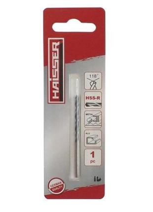 Свердло для металу haisser hss-r 9х81х125мм cobalt din 338